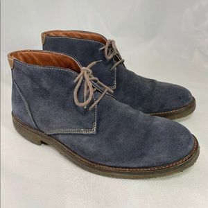 Blue Sheepskin Johnston & Murphy Ankle Boots